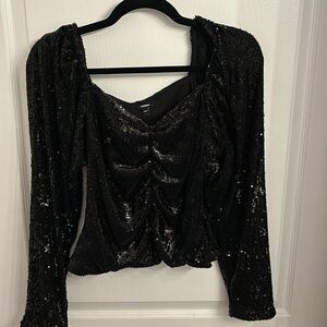 Never worn express sparkly top - size L